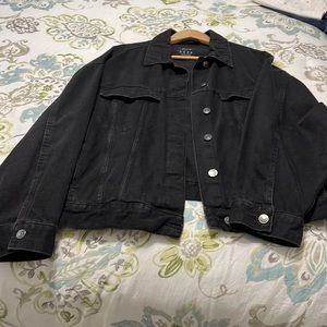 Black denim jacket